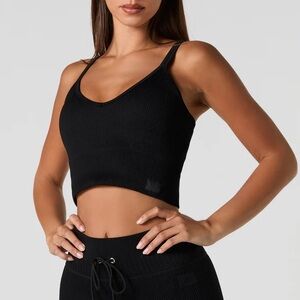 NWT — Active Seamless Ribbed V-Neck Tank in “Black” — Sommer Ray